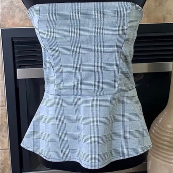 Strapless peplum top (Dynamite) - Picture 1 of 4